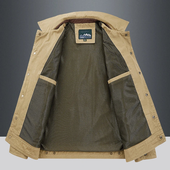 Jaqueta Casual Drauffen DF224 masculina, com algodão leve, design contemporâneo, caimento confortável, perfeita para visuais casuais e modernos.