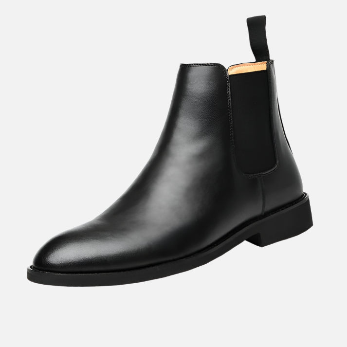 Bota Chelsea Masculina Drauffen DF274 em couro premium, com visual vitoriano, elásticos laterais e sofisticação para compor qualquer ocasião com estilo.
