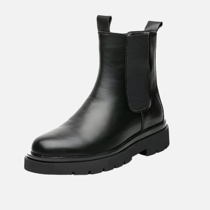 Bota Chelsea Masculina Drauffen DF280 com cano alto e couro premium, estilo clássico britânico e conforto ideal para compor looks elegantes e modernos.