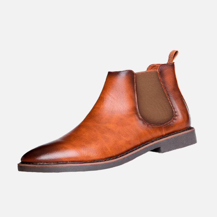 Bota Chelsea Masculina Drauffen DF276 em couro premium com elásticos laterais, proteção térmica e visual clássico para o inverno com elegância.