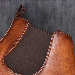 Bota Chelsea Masculina Drauffen DF276 em couro premium com elásticos laterais, proteção térmica e visual clássico para o inverno com elegância.