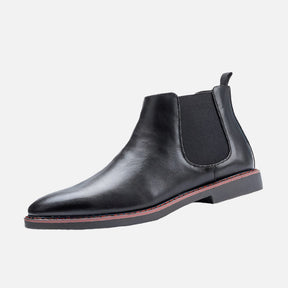 Bota Chelsea Masculina Drauffen DF276 em couro premium com elásticos laterais, proteção térmica e visual clássico para o inverno com elegância.