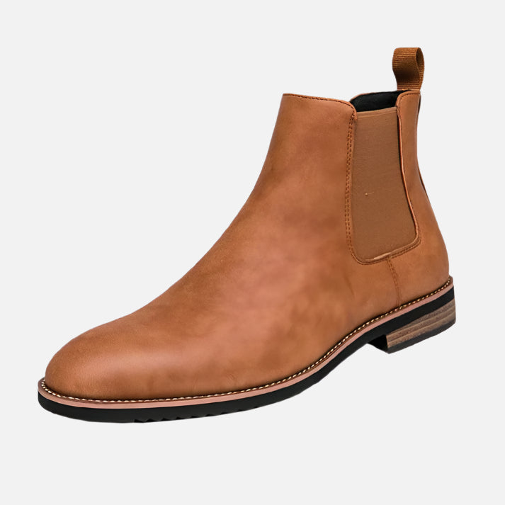 Bota Chelsea Masculina Drauffen DF283 com design clássico e moderno, elásticos laterais, conforto e versatilidade para um visual elegante e atemporal.