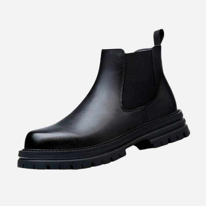 Bota Chelsea Tratorada Drauffen DF275 com solado de 6cm, elásticos laterais e design marcante para estilo moderno, conforto e presença única.