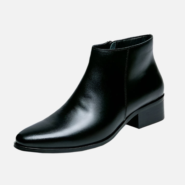 Bota de Couro Masculina Drauffen DF272 com acabamento sofisticado, couro premium e versatilidade para visuais casuais ou formais com estilo refinado.