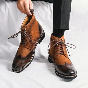 Bota Dress Masculina Drauffen DF291 em couro nobre com visual sofisticado, conforto prolongado e acabamento impecável para uso diário ou formal.