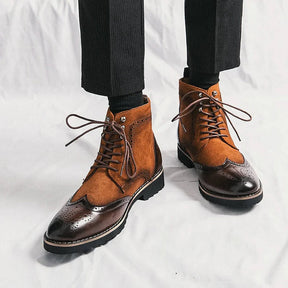 Bota Dress Masculina Drauffen DF291 em couro nobre com visual sofisticado, conforto prolongado e acabamento impecável para uso diário ou formal.
