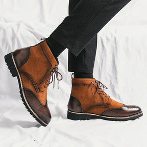 Bota Dress Masculina Drauffen DF291 em couro nobre com visual sofisticado, conforto prolongado e acabamento impecável para uso diário ou formal.