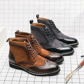 Bota Dress Masculina Drauffen DF291 em couro nobre com visual sofisticado, conforto prolongado e acabamento impecável para uso diário ou formal.