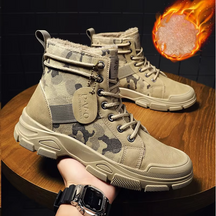 Bota Masculina Militar Drauffen DF267 em couro legítimo com solado antiderrapante, forro macio e estilo robusto para conforto e elegância no dia a dia.