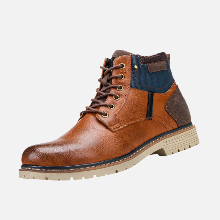Bota de Couro Masculina Drauffen DF290 com design imponente, couro premium e conforto interno para uso intenso com estilo refinado.