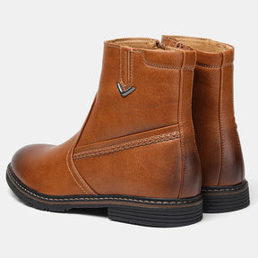 Bota Masculina de Couro Drauffen DF287 com interior forrado, couro premium e design versátil para visuais rústicos com elegância.