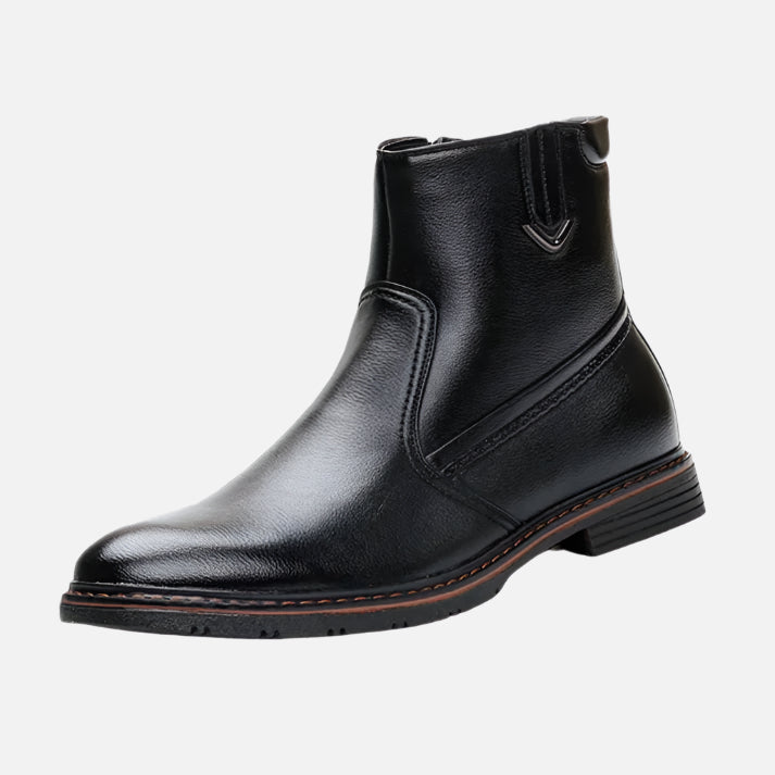 Bota Masculina de Couro Drauffen DF287 com interior forrado, couro premium e design versátil para visuais rústicos com elegância.