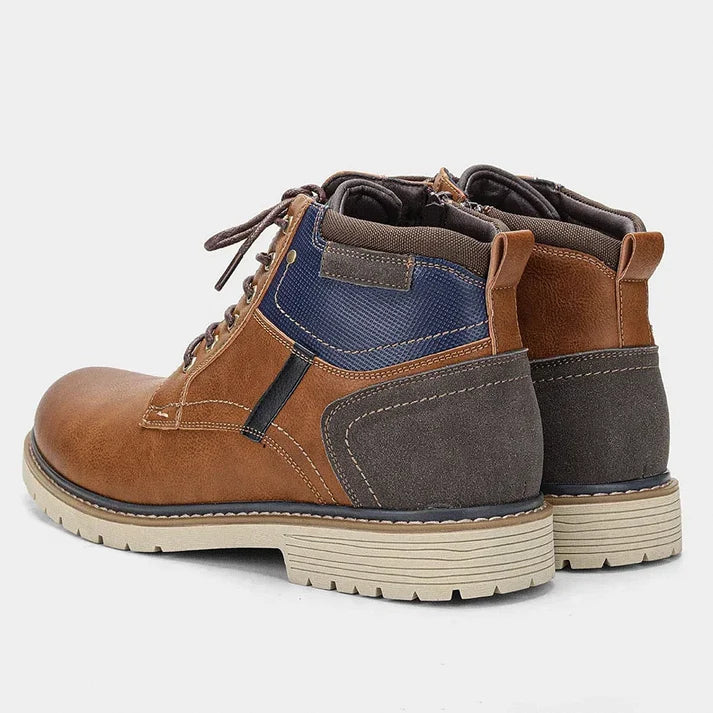 Bota de Couro Masculina Drauffen DF290 com design imponente, couro premium e conforto interno para uso intenso com estilo refinado.