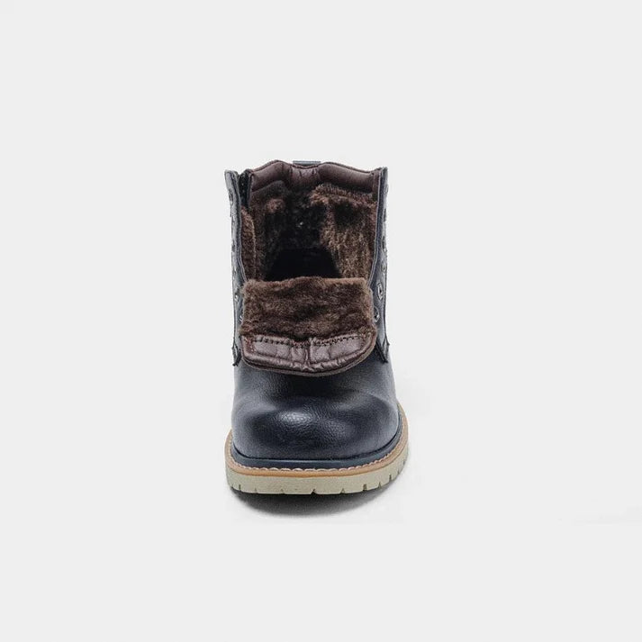 Bota de Couro Masculina Drauffen DF290 com design imponente, couro premium e conforto interno para uso intenso com estilo refinado.