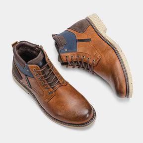 Bota de Couro Masculina Drauffen DF290 com design imponente, couro premium e conforto interno para uso intenso com estilo refinado.