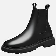 Bota Chelsea Masculina Drauffen DF265 em couro legítimo com elásticos laterais, solado antiderrapante e conforto elegante para looks formais ou casuais.