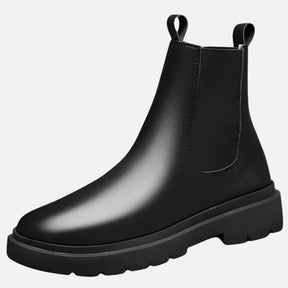 Bota Chelsea Masculina Drauffen DF265 em couro legítimo com elásticos laterais, solado antiderrapante e conforto elegante para looks formais ou casuais.