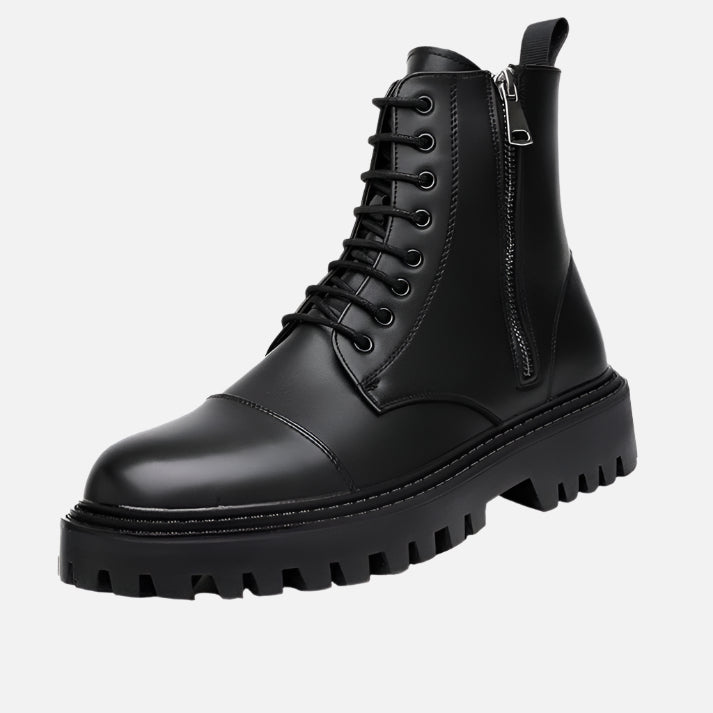 Bota Tratorada Masculina Drauffen DF277 em couro premium com solado tratorado e design robusto britânico para estilo refinado e alta durabilidade.