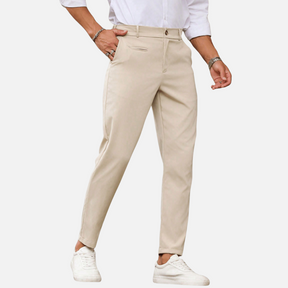 Calça Social de Alfaiataria Drauffen DF002 com corte reto, bolsos discretos e tecido de alta qualidade para um visual moderno e elegante.