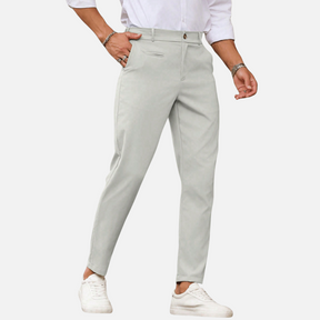 Calça Social de Alfaiataria Drauffen DF002 com corte reto, bolsos discretos e tecido de alta qualidade para um visual moderno e elegante.