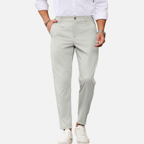 Calça Social de Alfaiataria Drauffen DF002 com corte reto, bolsos discretos e tecido de alta qualidade para um visual moderno e elegante.